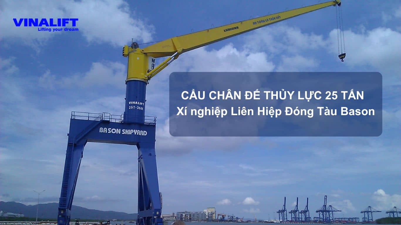 Cẩu chân đế thủy lực 25 tấn