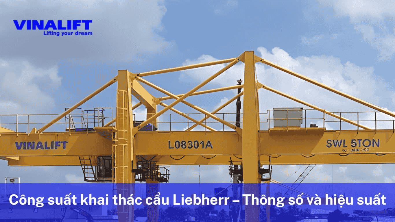 công suất khai thác container cẩu Liebherr