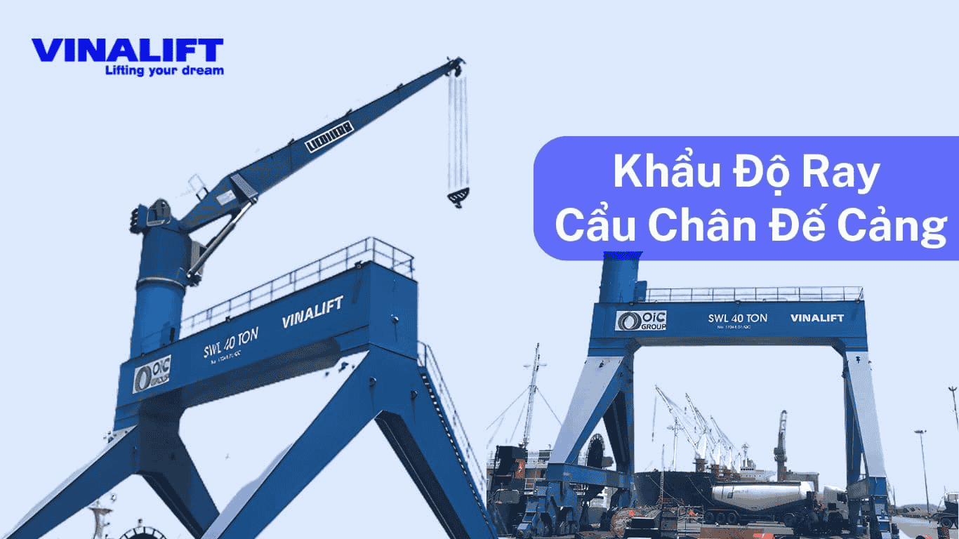 Khẩu độ ray cẩu chân đế cảng