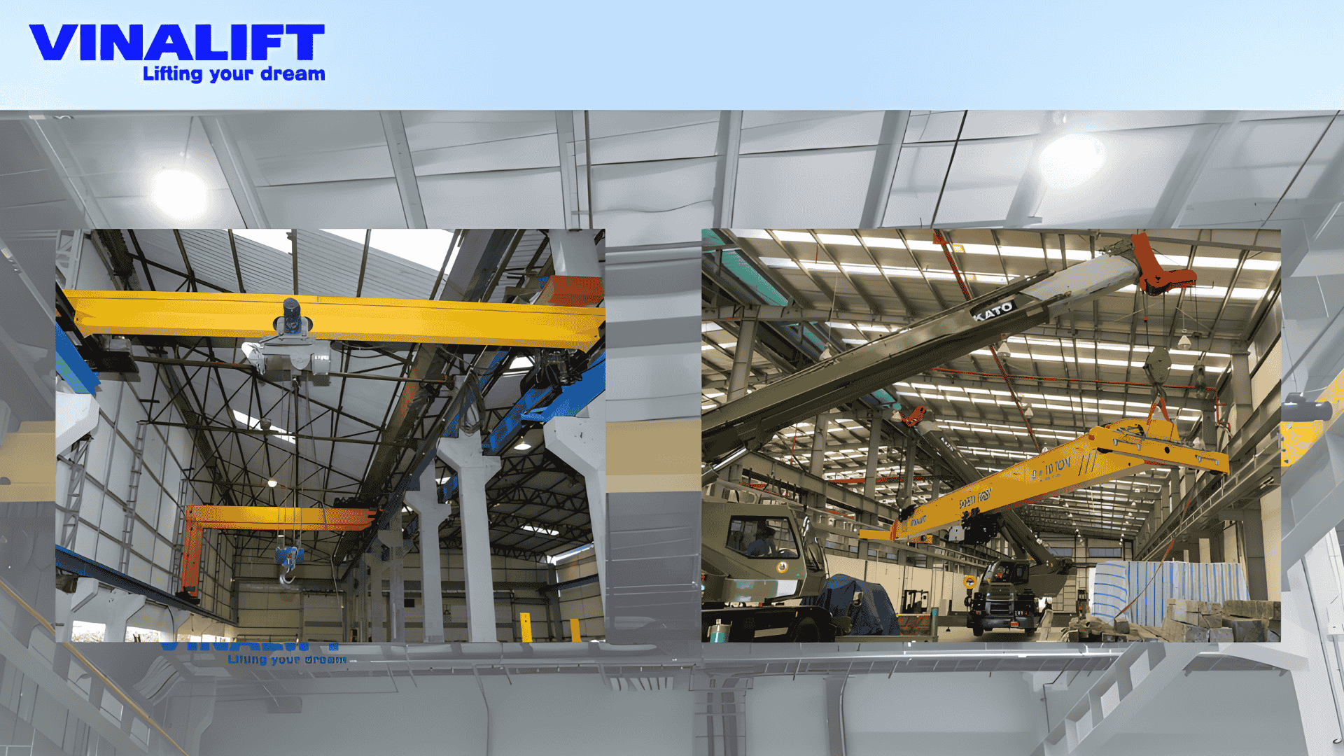 Cầu trục một dầm trong nhà xưởng