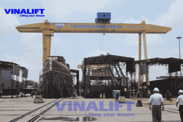 CỔNG TRỤC DẦM ĐÔI 100 TẤN CHO CÔNG TRÌNH LỚN