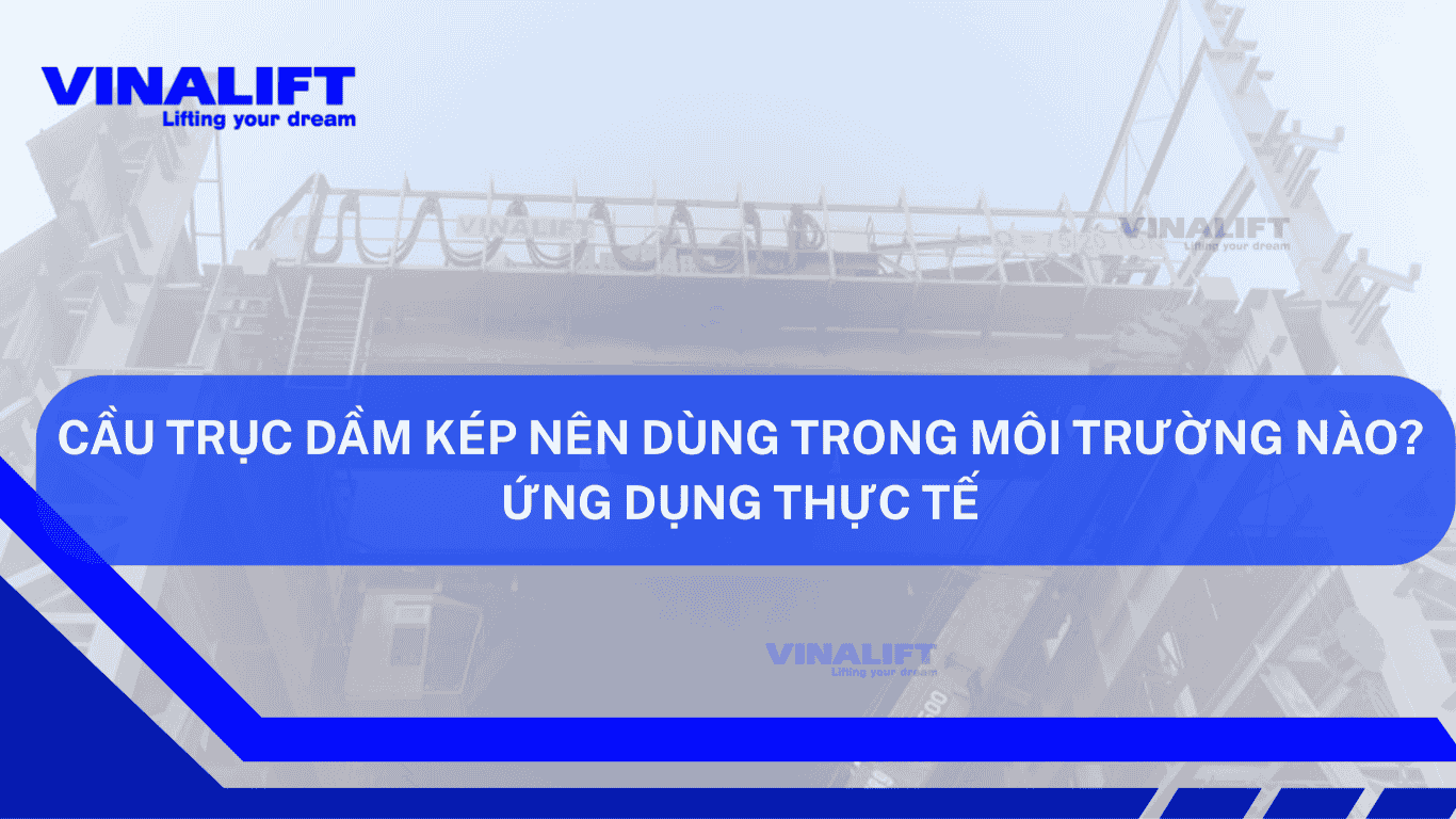 Cầu trục dầm kép nên dùng trong môi trường nào Ứng dụng thực tế