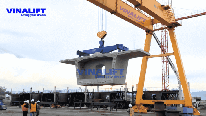 Chân cổng cổng trục thiết kế dạng chữ A