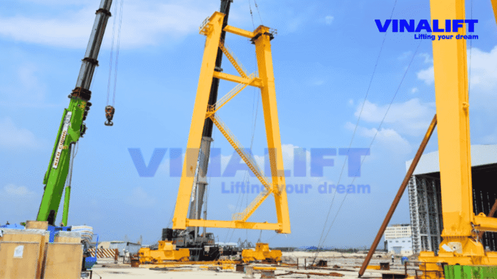 Chân cổng của cổng trục dầm đôi VINALIFT