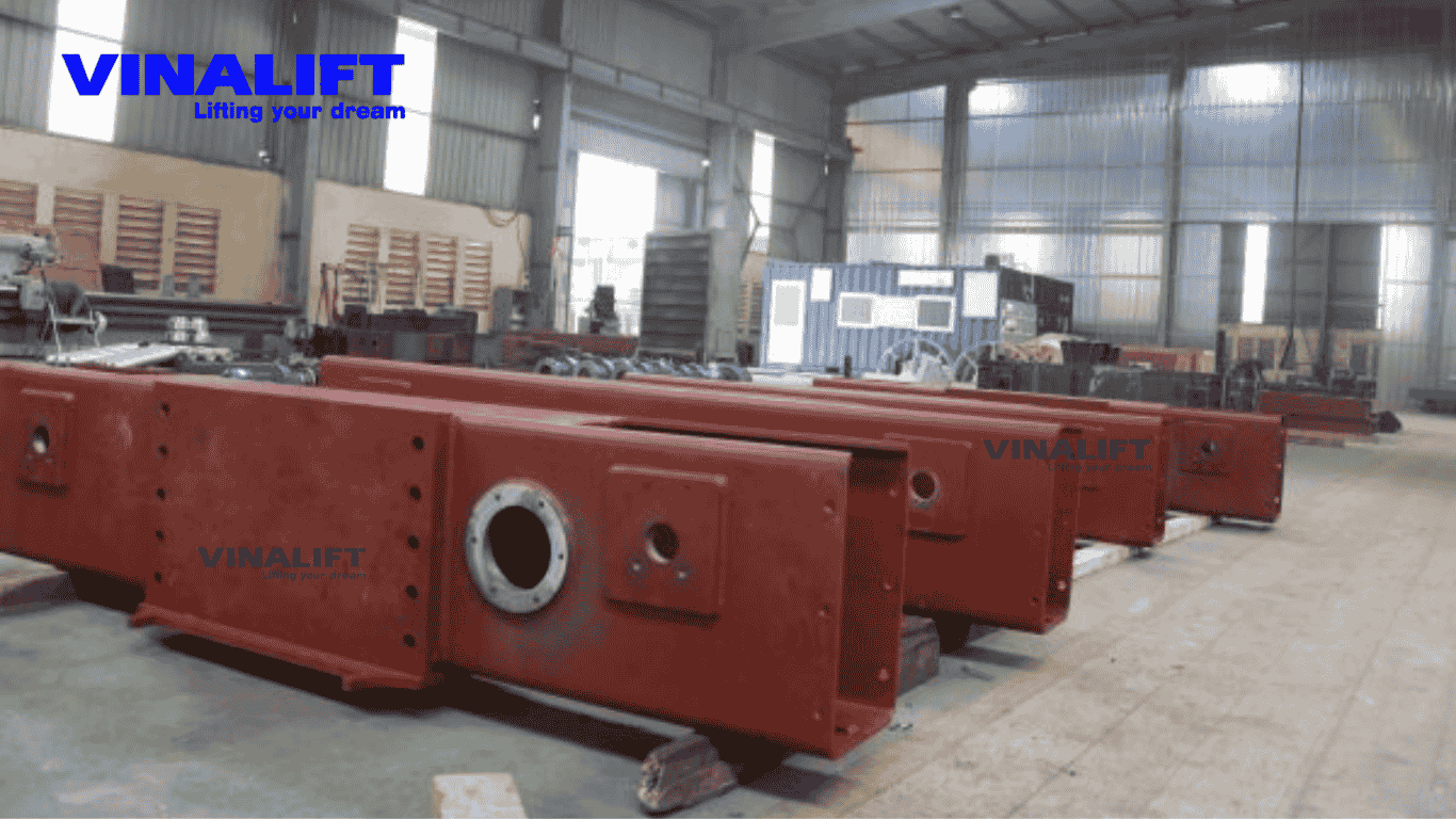 Dầm hộp cầu trục được chế tạo từ thép tấm cường độ cao