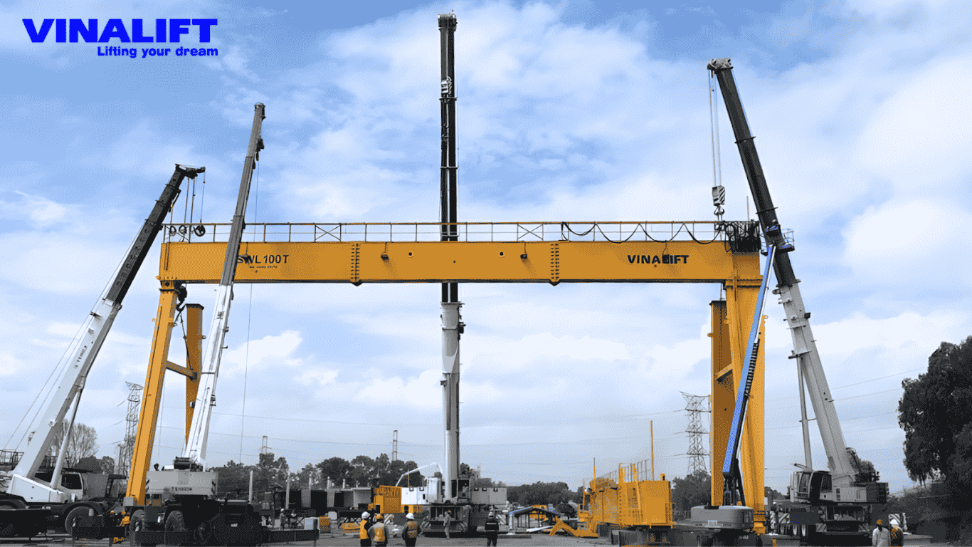 Kết cấu thép cổng trục dầm đơn