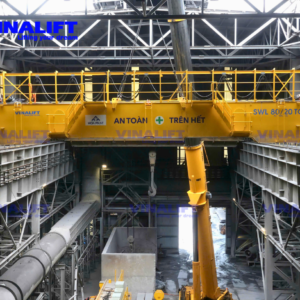 Lắp đặt dầm chính cẩu 80 -20 tấn