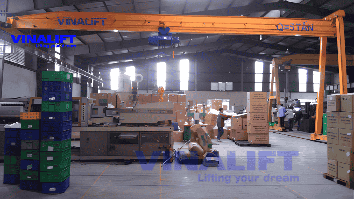 Lựa chọn cổng trục dầm đơn cho xưởng