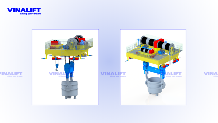 Overhead cranes steel plant ladle billet coil handling