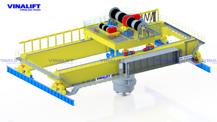 Bridge girder design for a heavy duty overhead crane